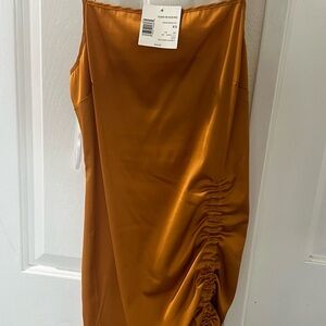 Guess Satin Midi Skirt - Gold